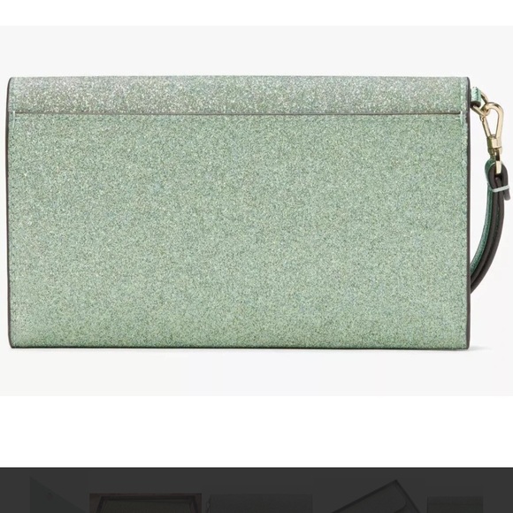 Kate Spade Green Glitter Wristlet - Picture 2 of 9